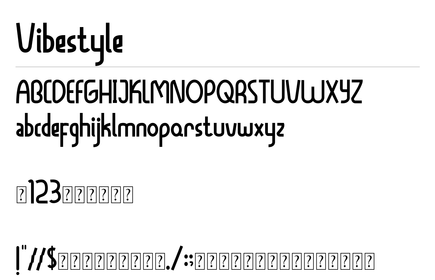 Vibestyle Display Font Demo preview