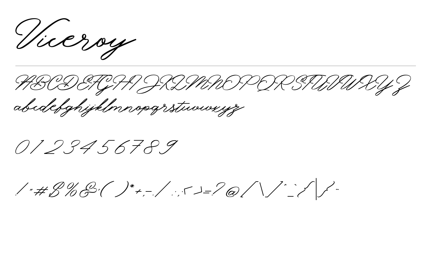 Viceroy Font preview
