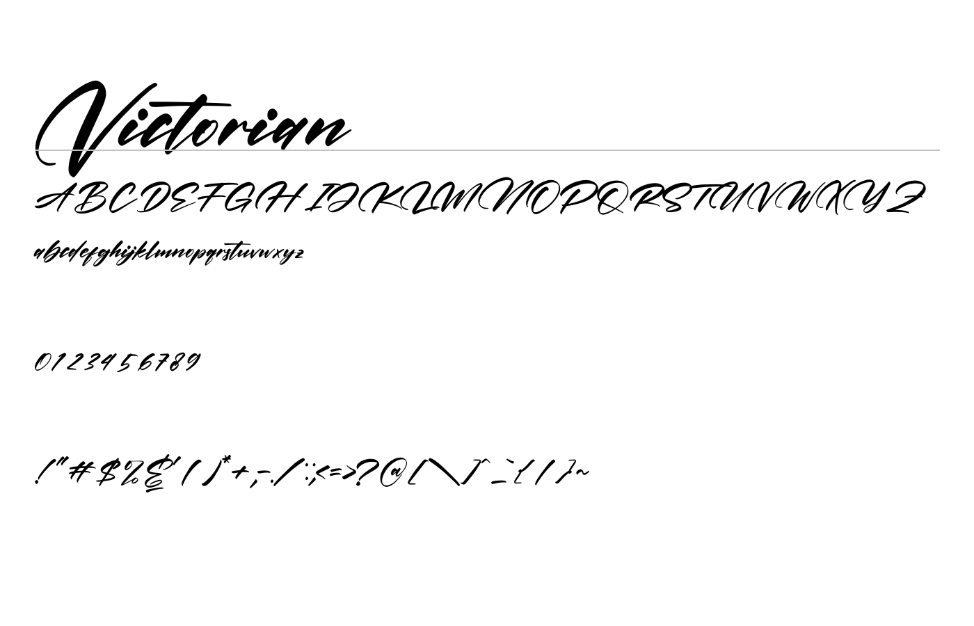 Victorian Font preview