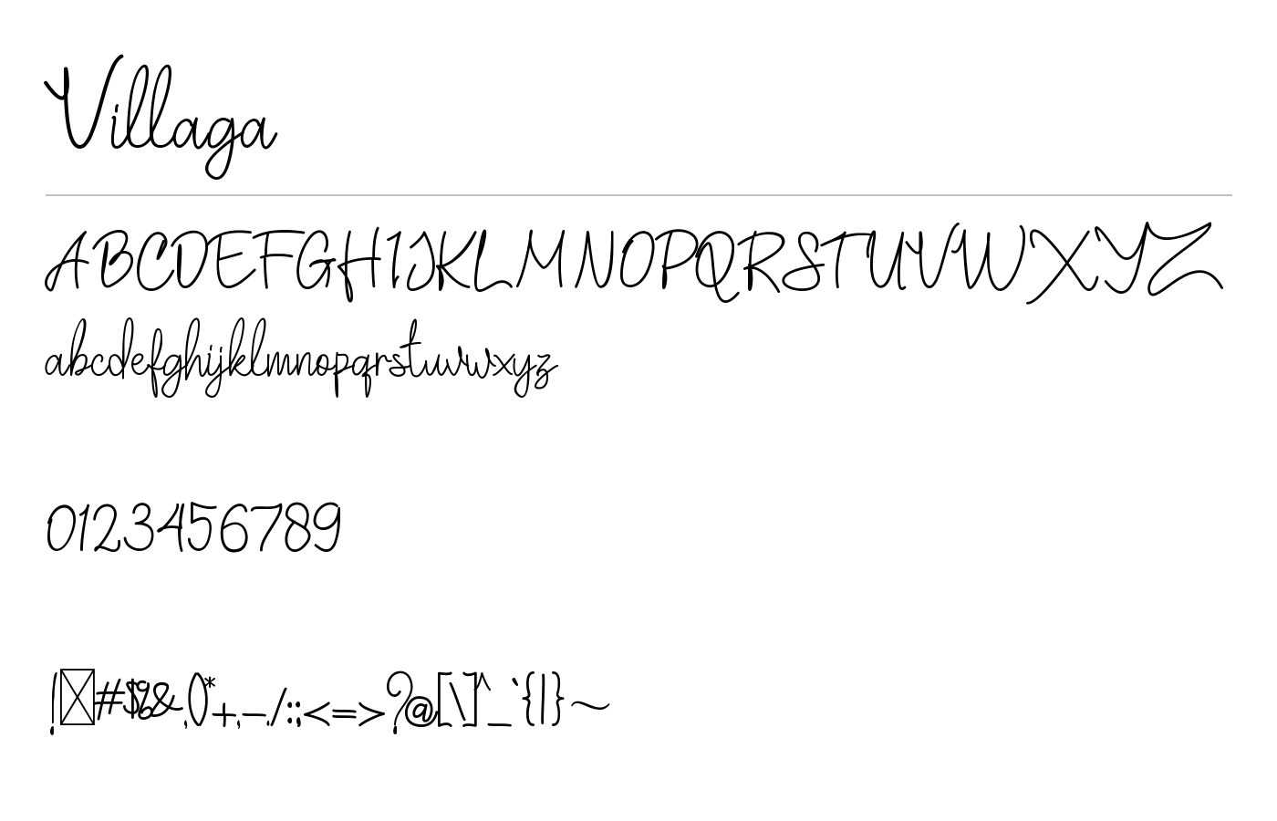 Villaga Stylish Signature Font preview