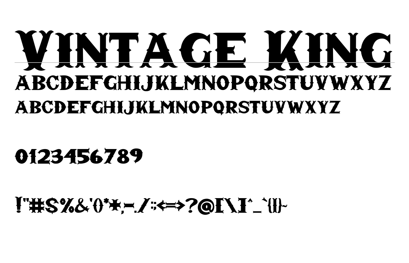 Vintage King Font preview
