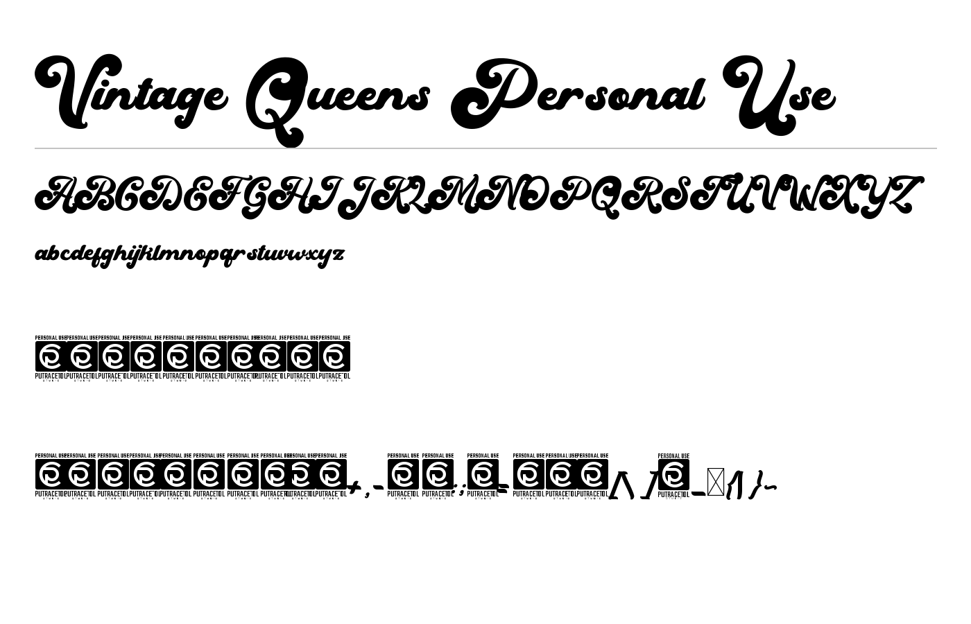 Vintage Queens Font preview