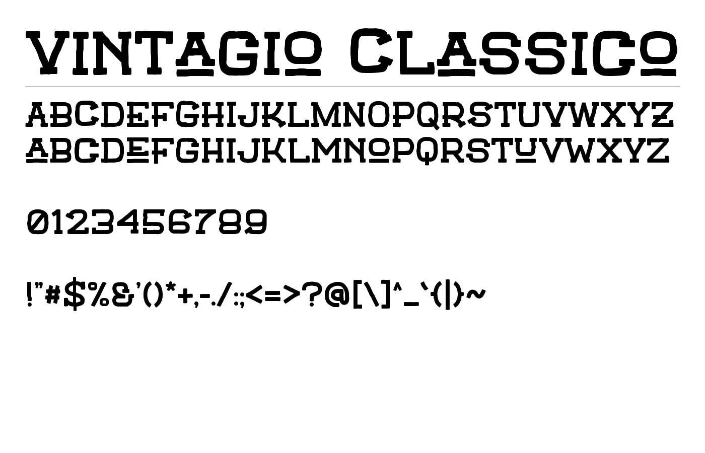 Vintagio Classico Font preview