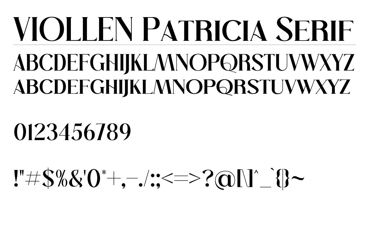 Viollen Patricia Font preview