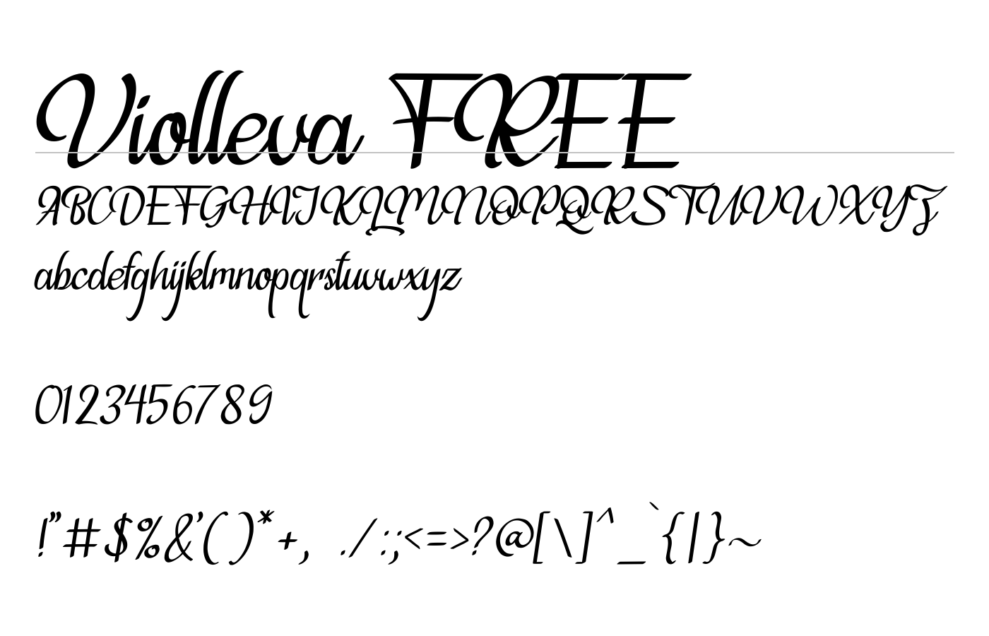 Violleva Font preview