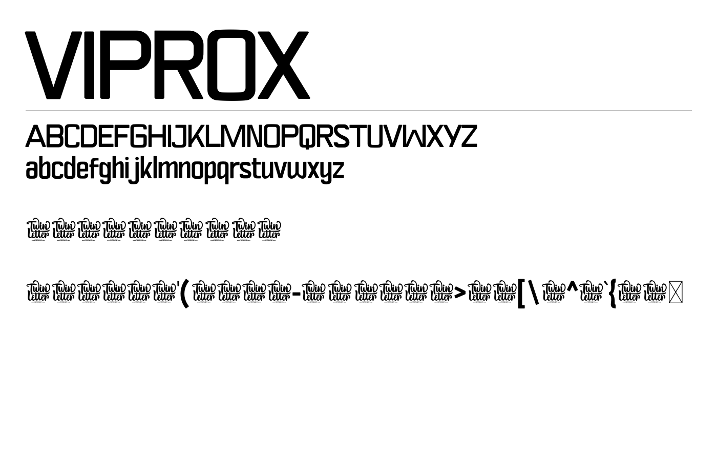Viprox Font preview