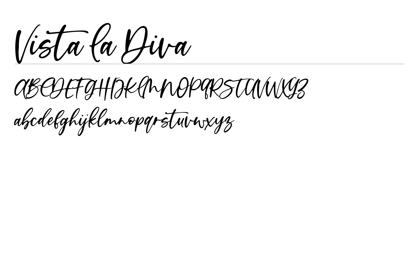 Vista La Diva Script Font preview