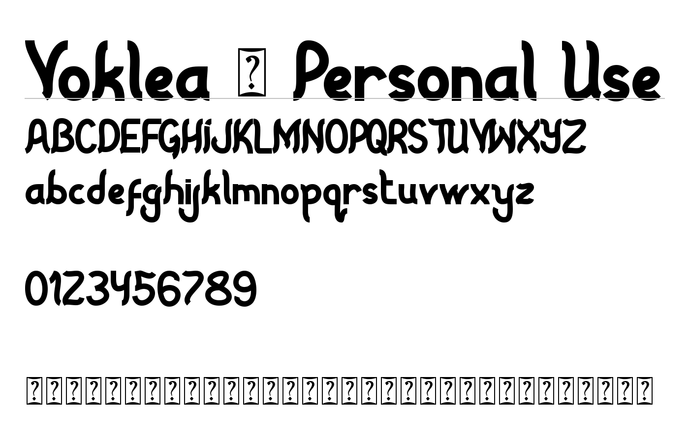 Voklea Font preview