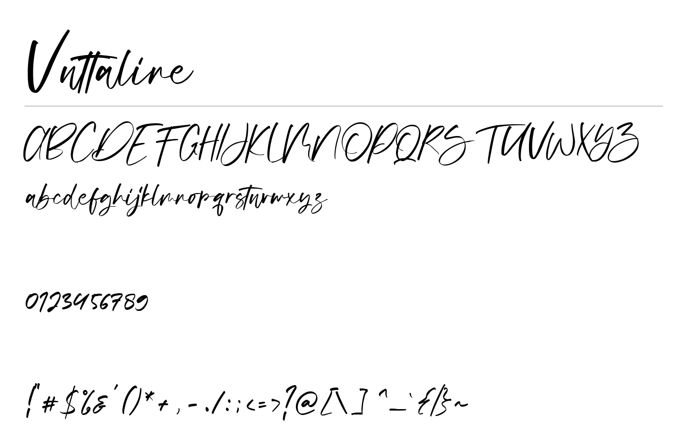 Vuttaline Font preview
