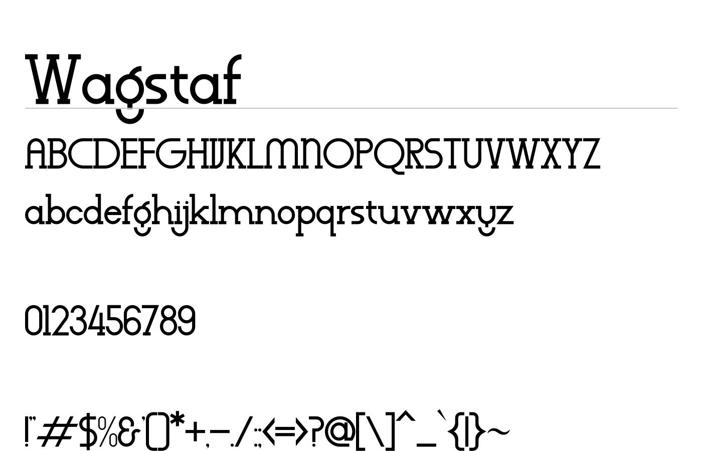 Wagstaf Font preview