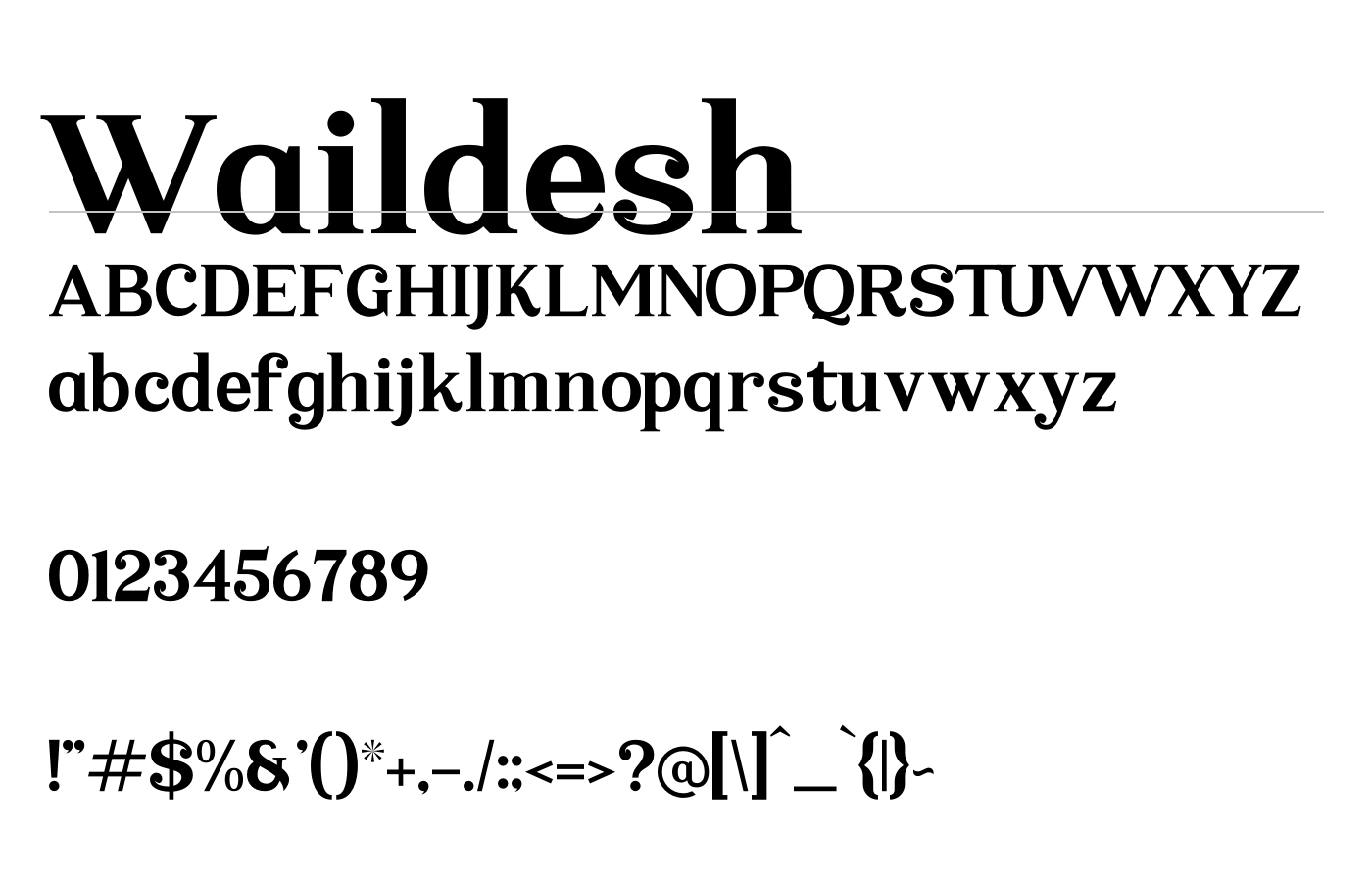 Waildesh Font preview