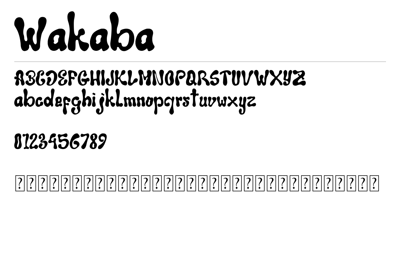 Wakaba Display Font preview
