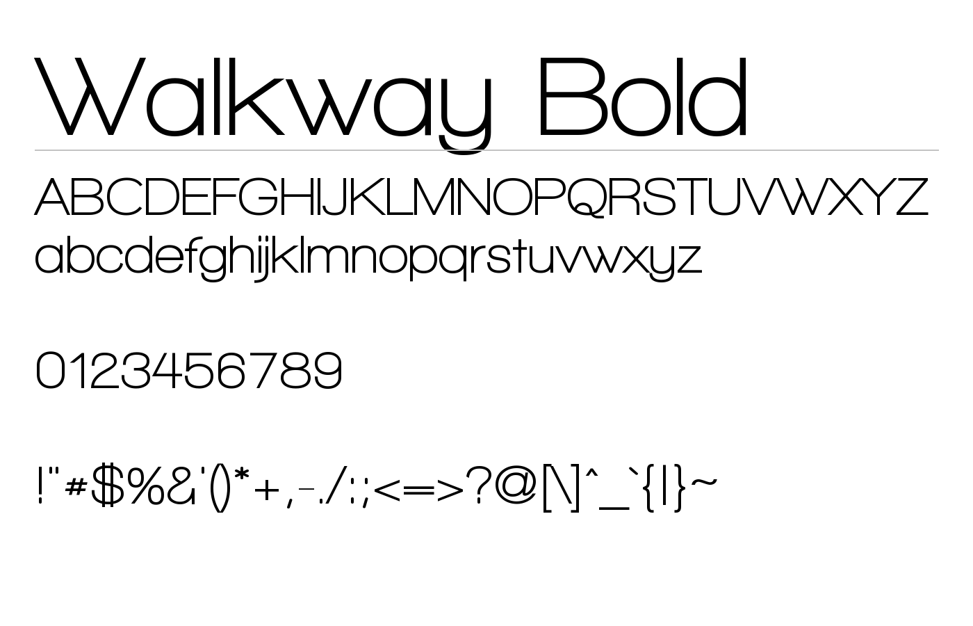 Walkway Font preview