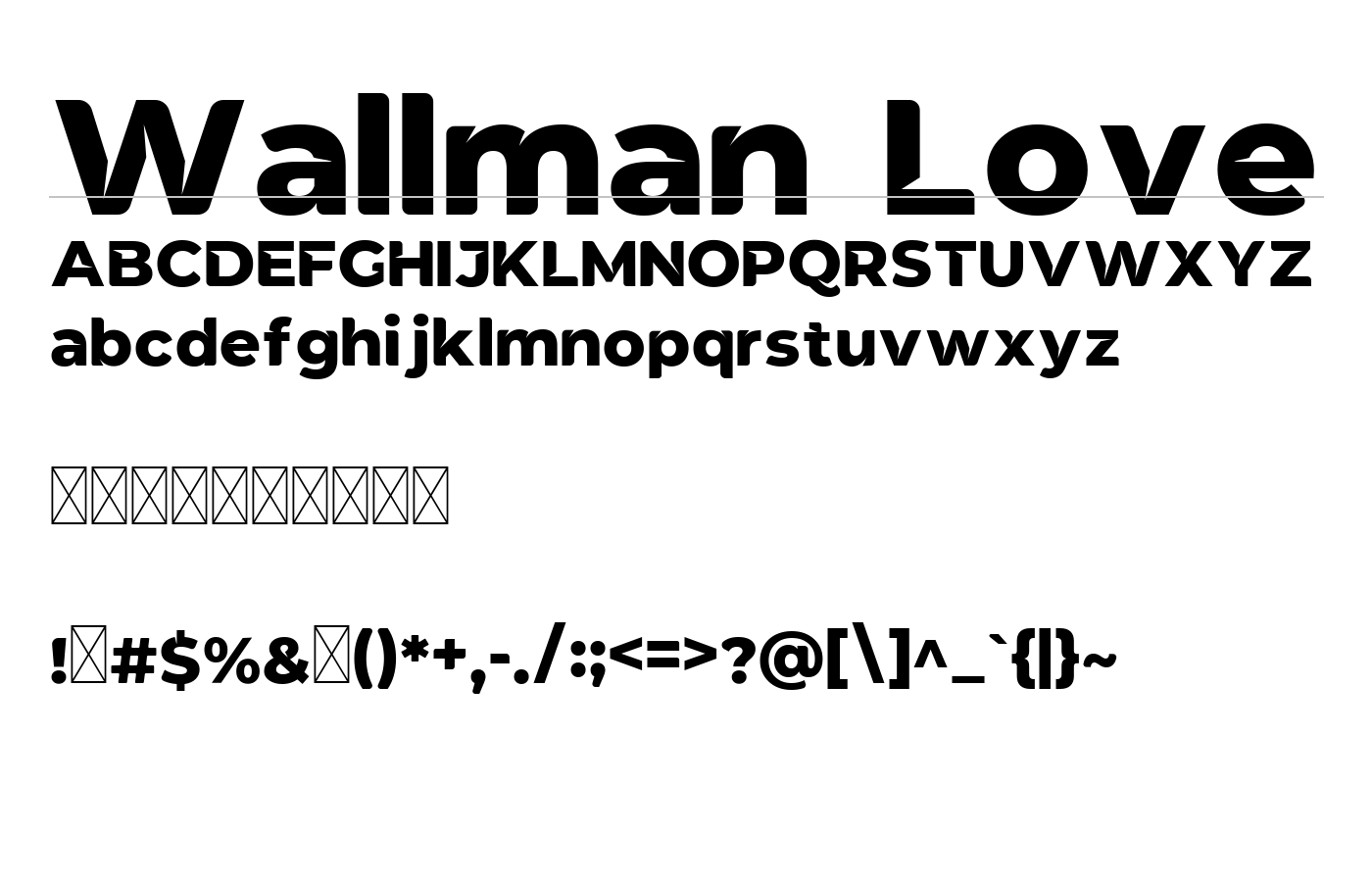 Wallman Love Font preview