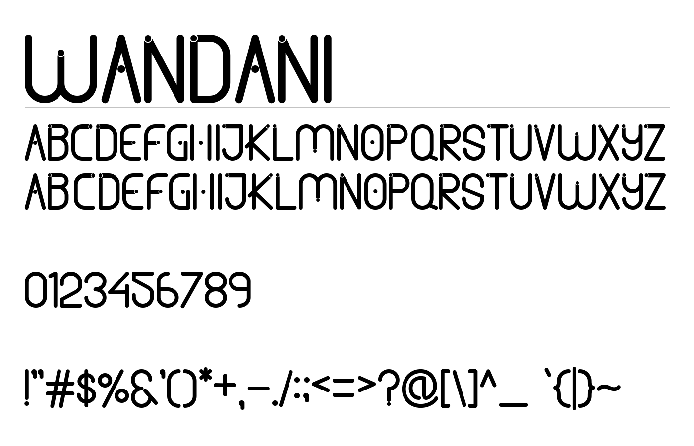 Wandani Font preview