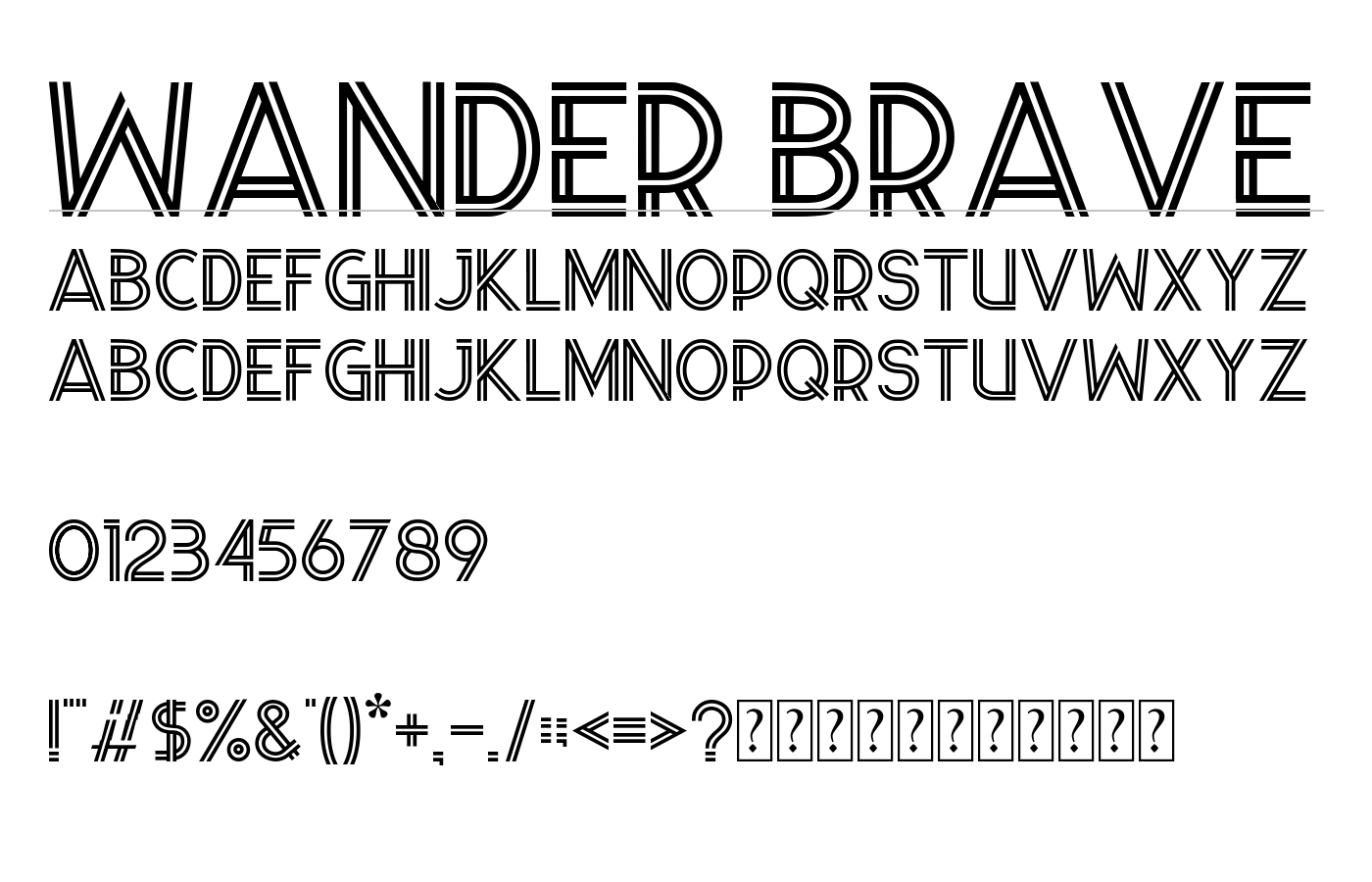 Wander Brave Font preview