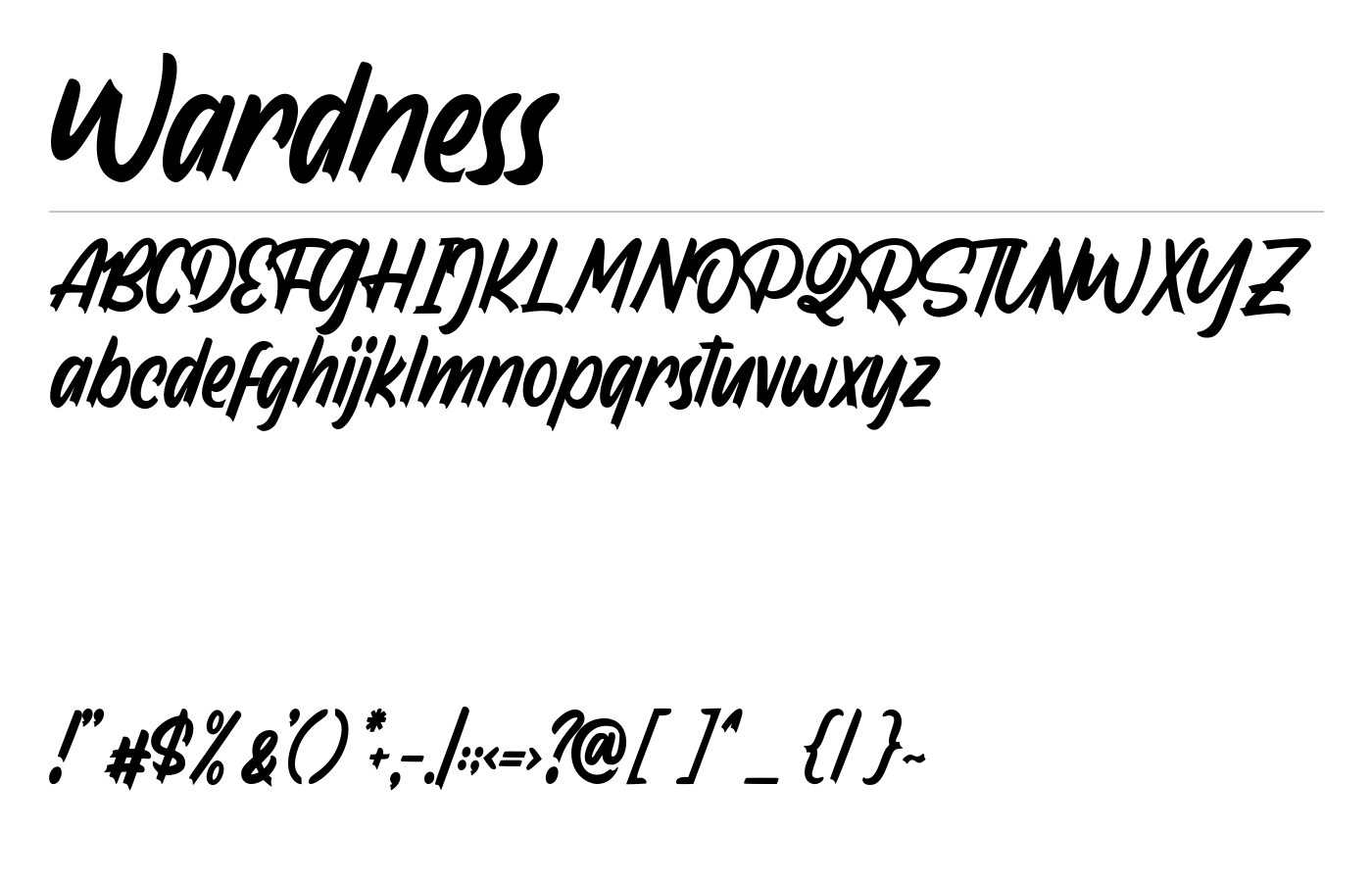 Wardness Font preview