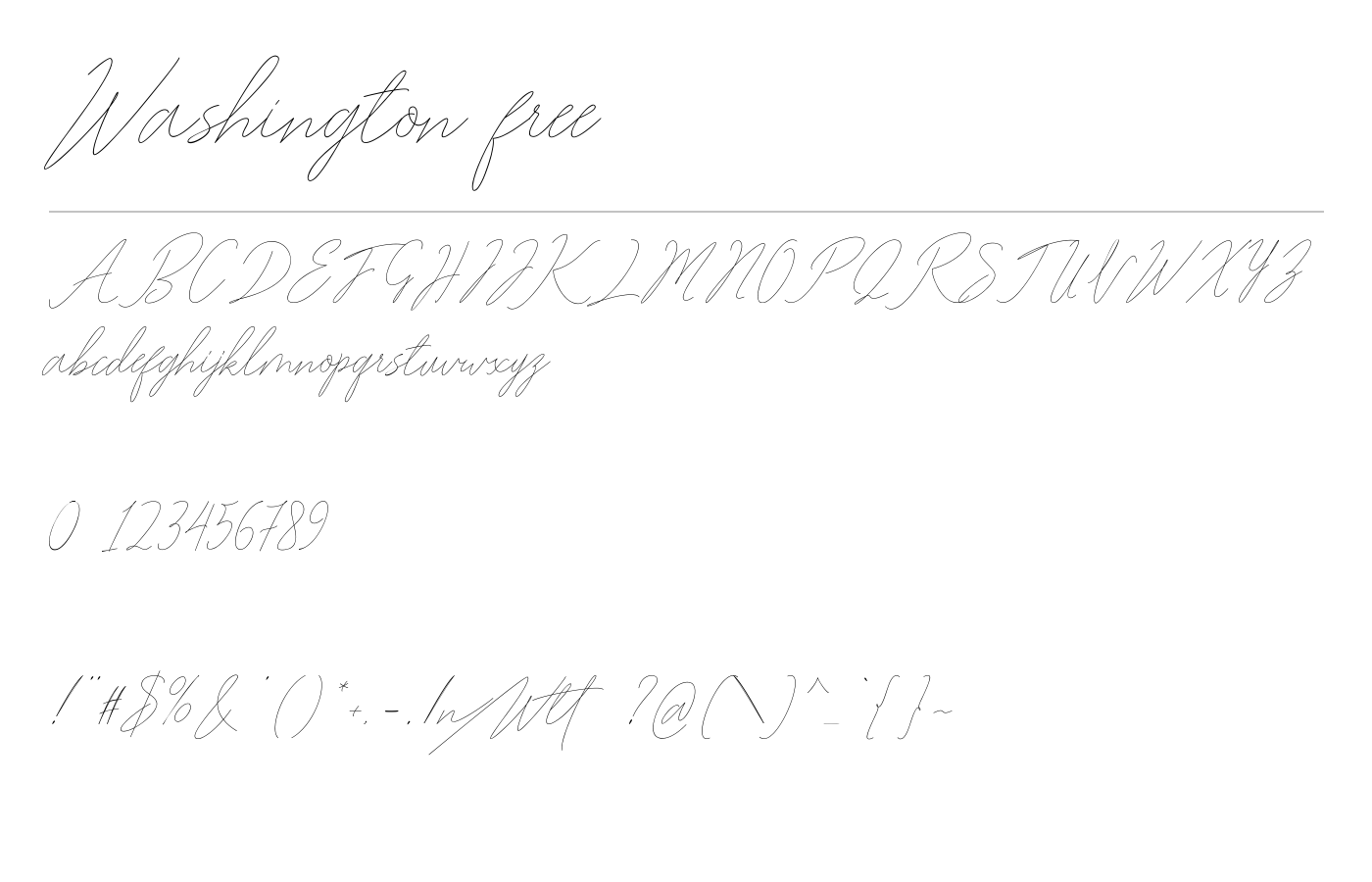 Washington Font preview