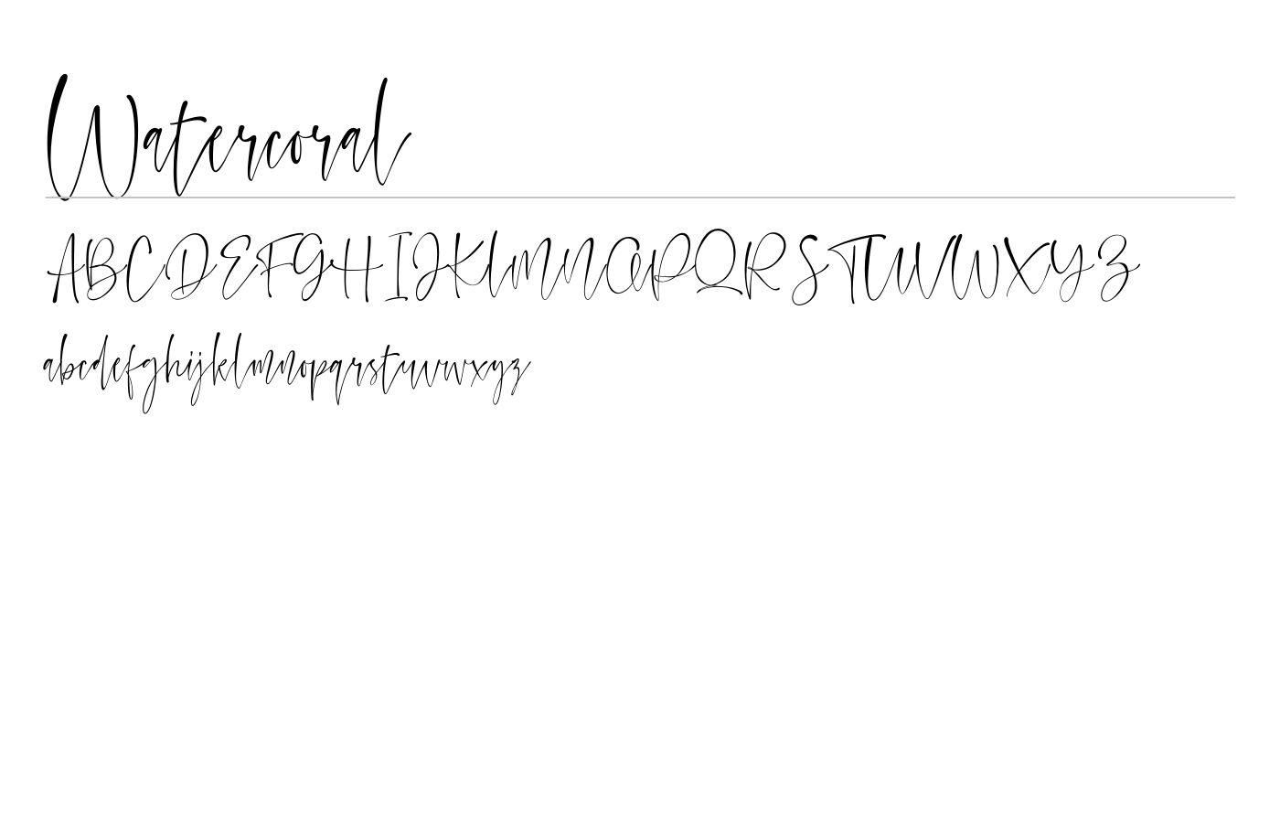 Watercoral Font preview