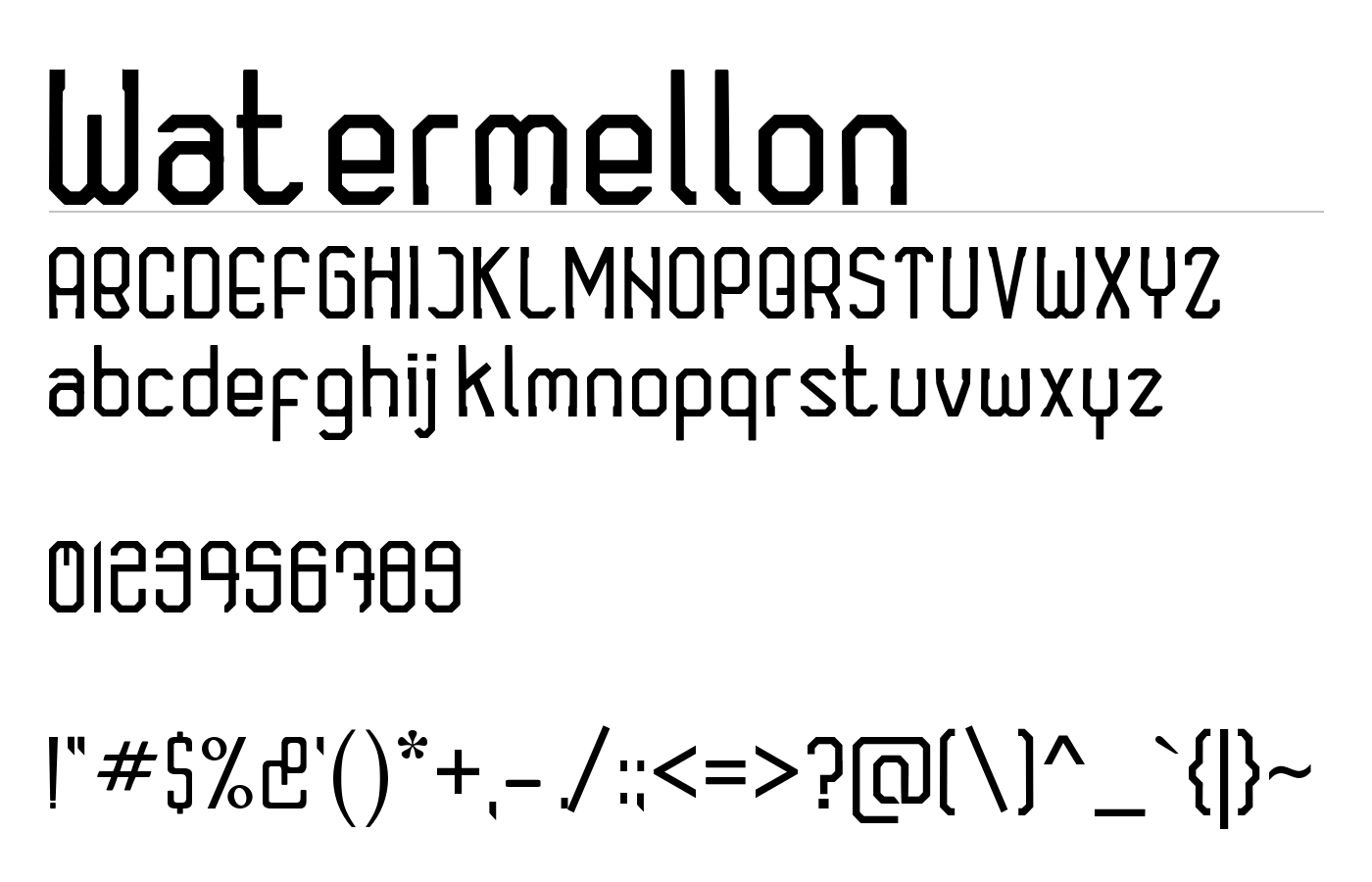 Watermellon Font preview