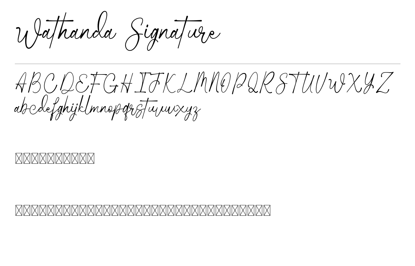Wathenda Font preview