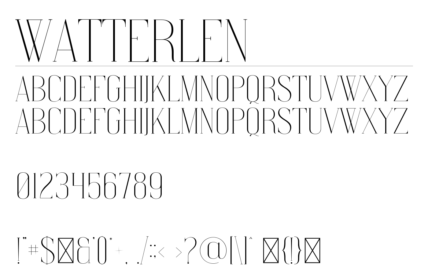 Watterlen Font preview