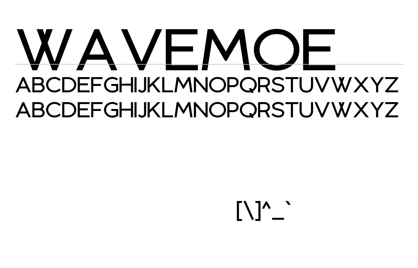 Wavemoe Font preview