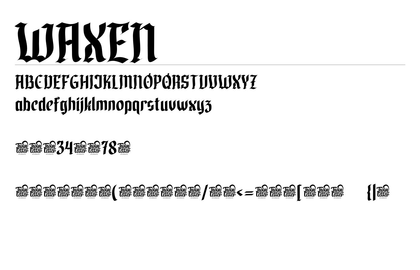 Waxen Font preview