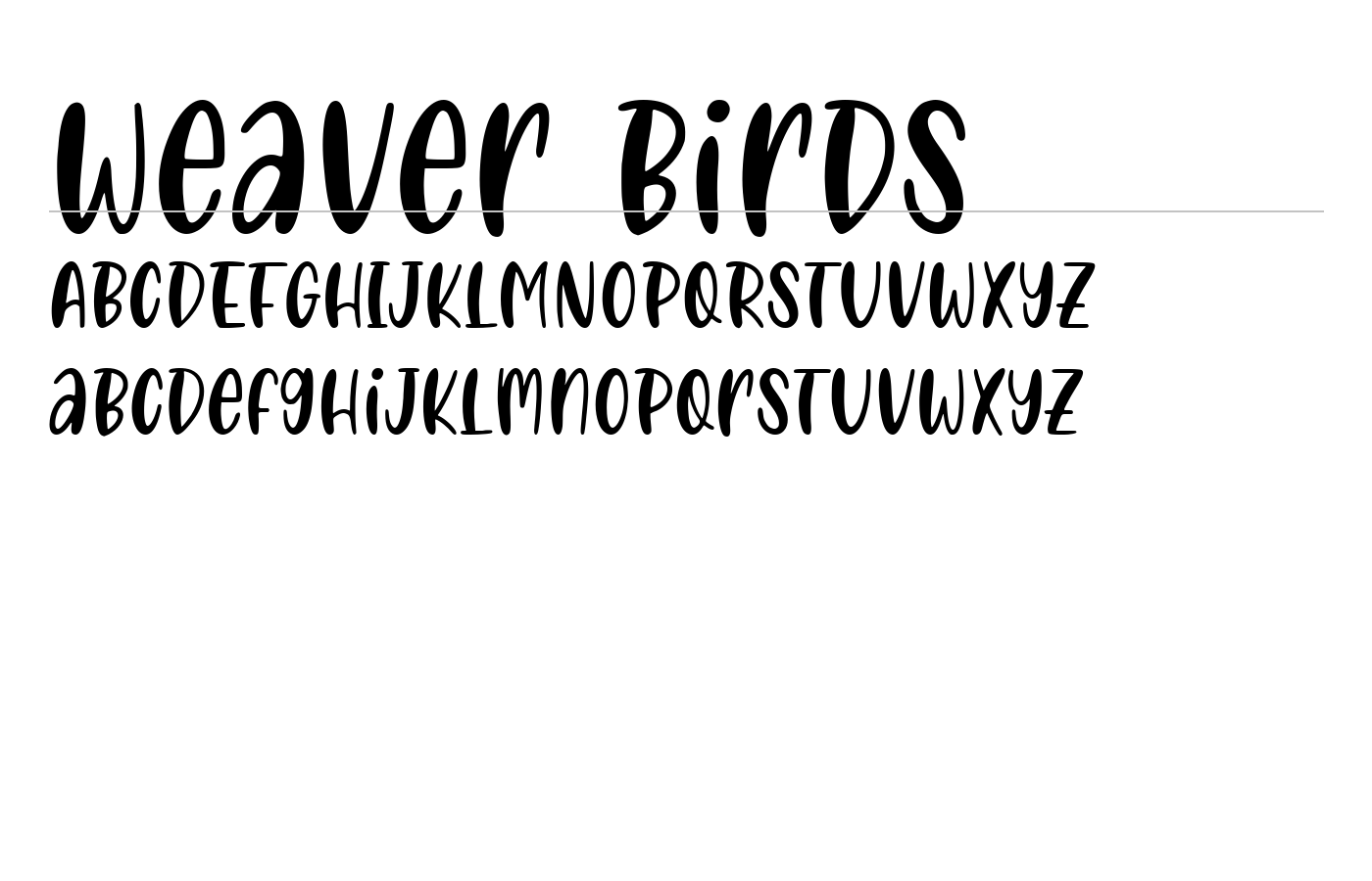 Weaver Birds Font preview