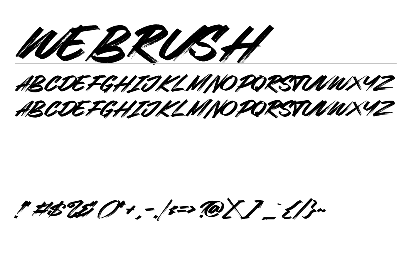 Webrush Urban Style Font preview