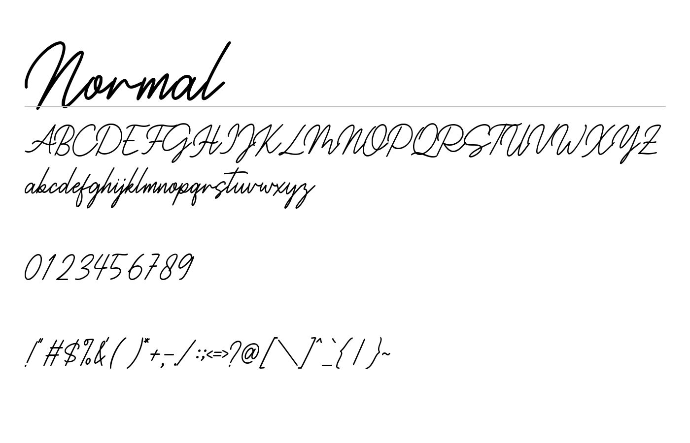 Wednesline Font preview
