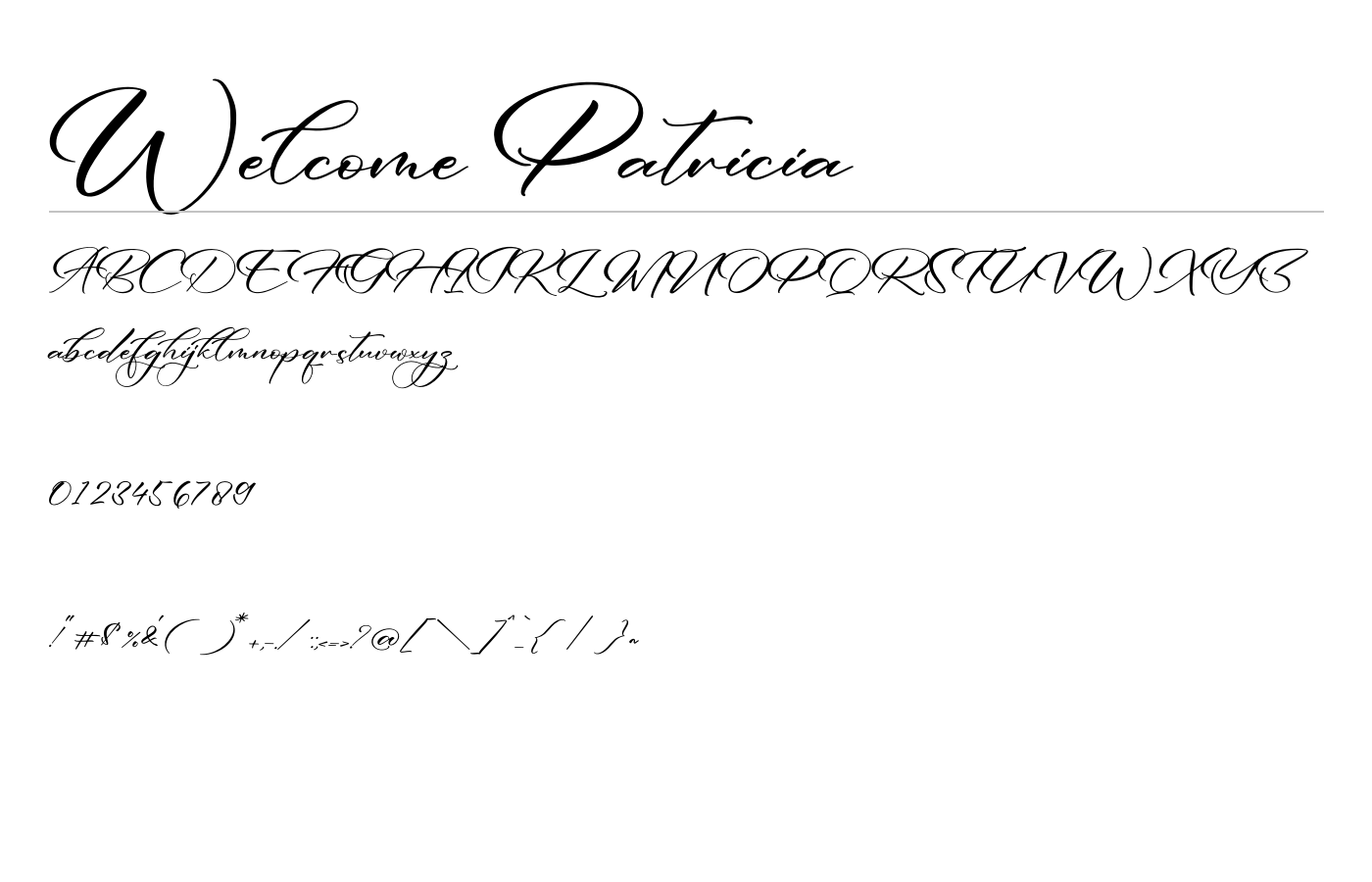 Welcome Patricia Font preview
