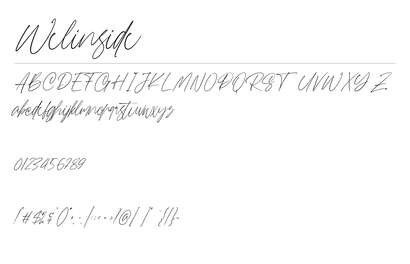 Welinside Font preview