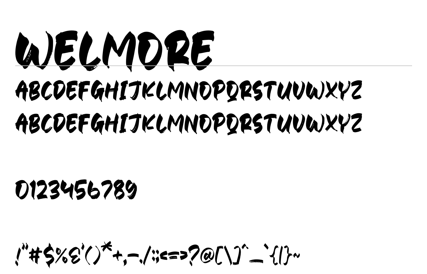 Welmore Font preview