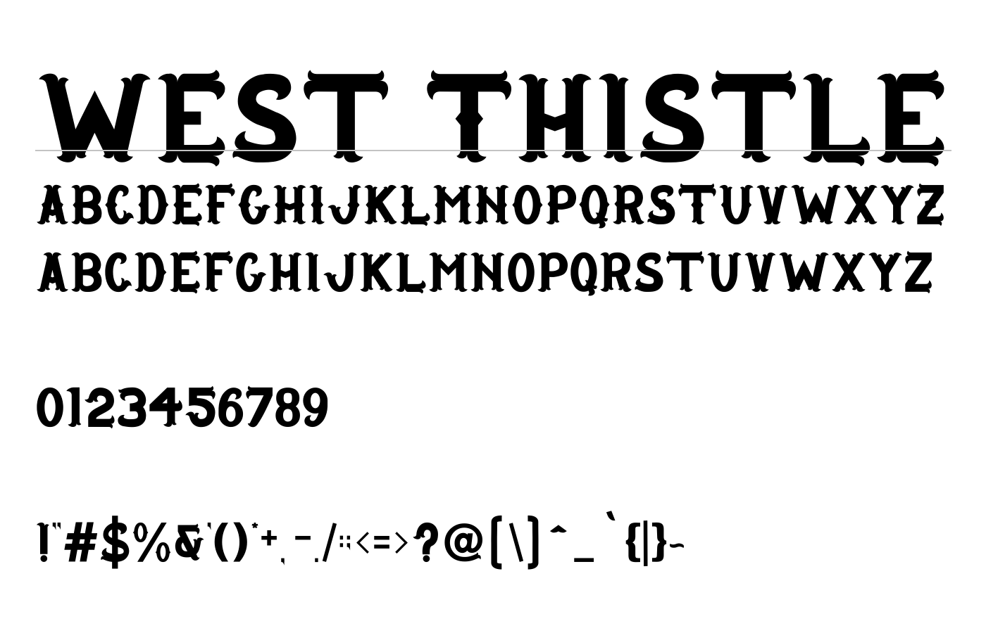 West Thistle Font preview