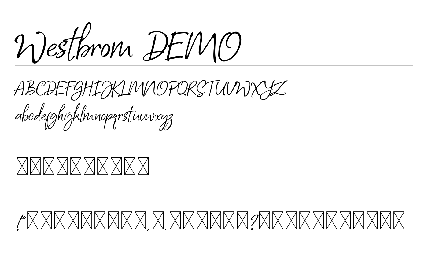 Westbrom Font preview