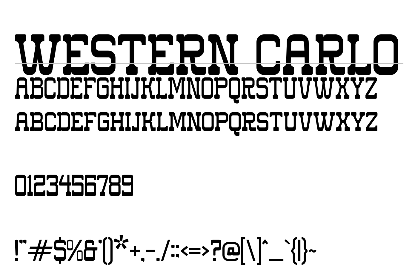 Western Carlo Font preview