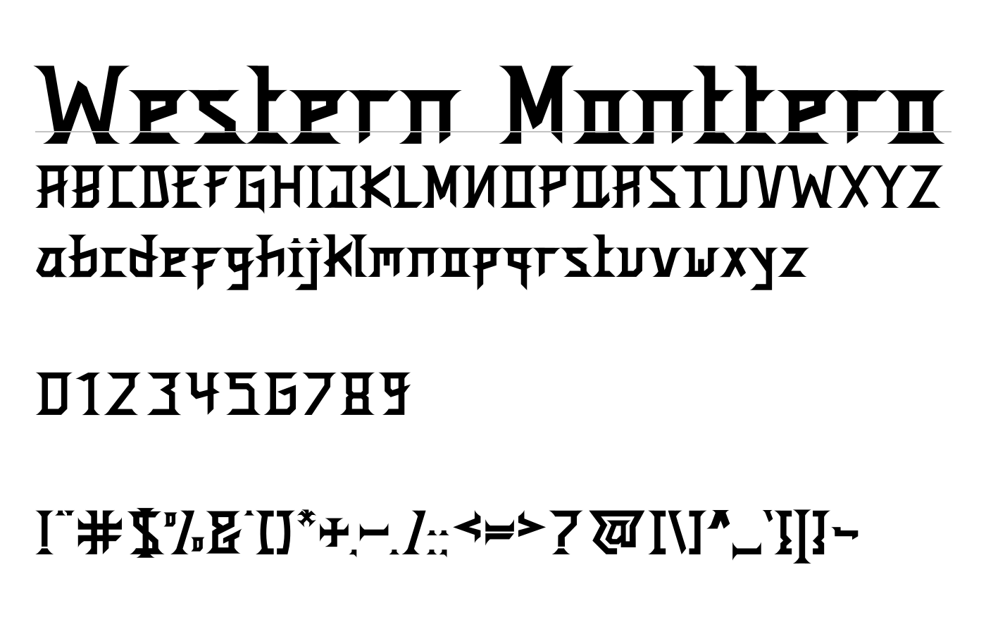 Western Monttero Font preview