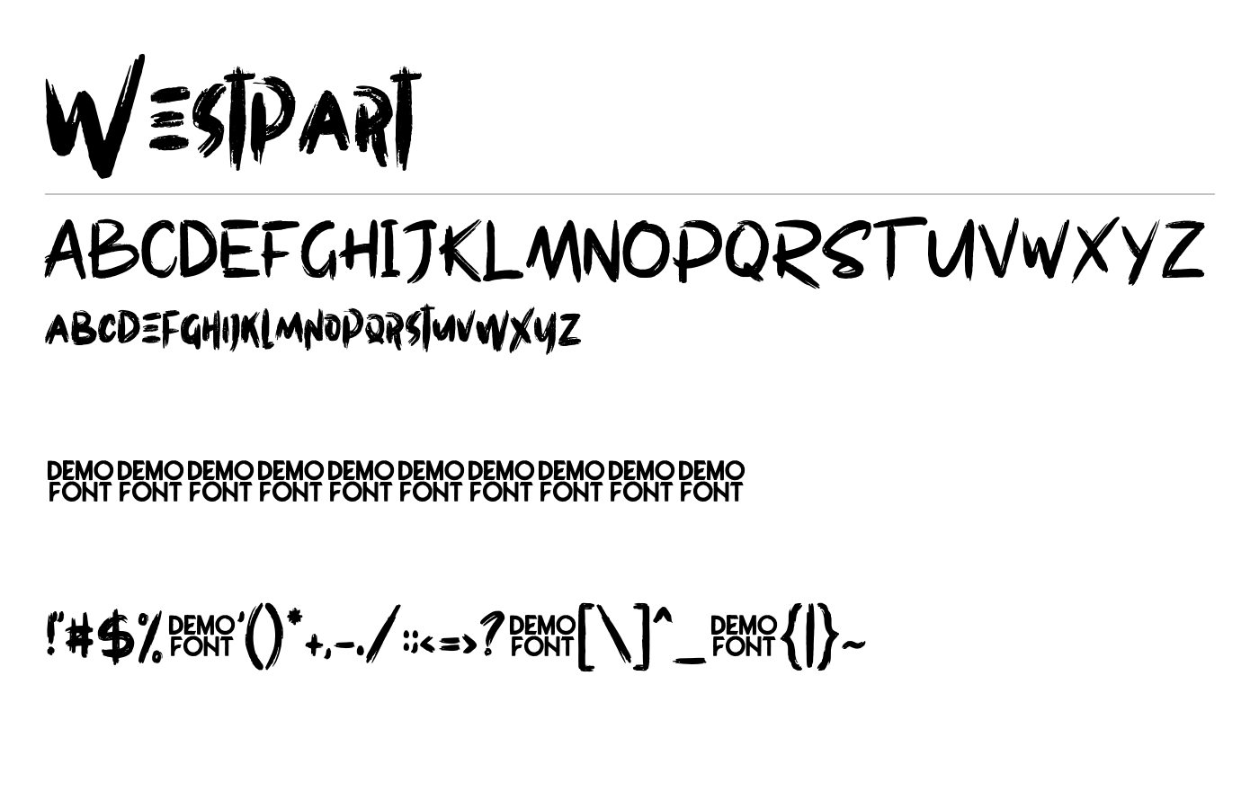 Westpart Font preview