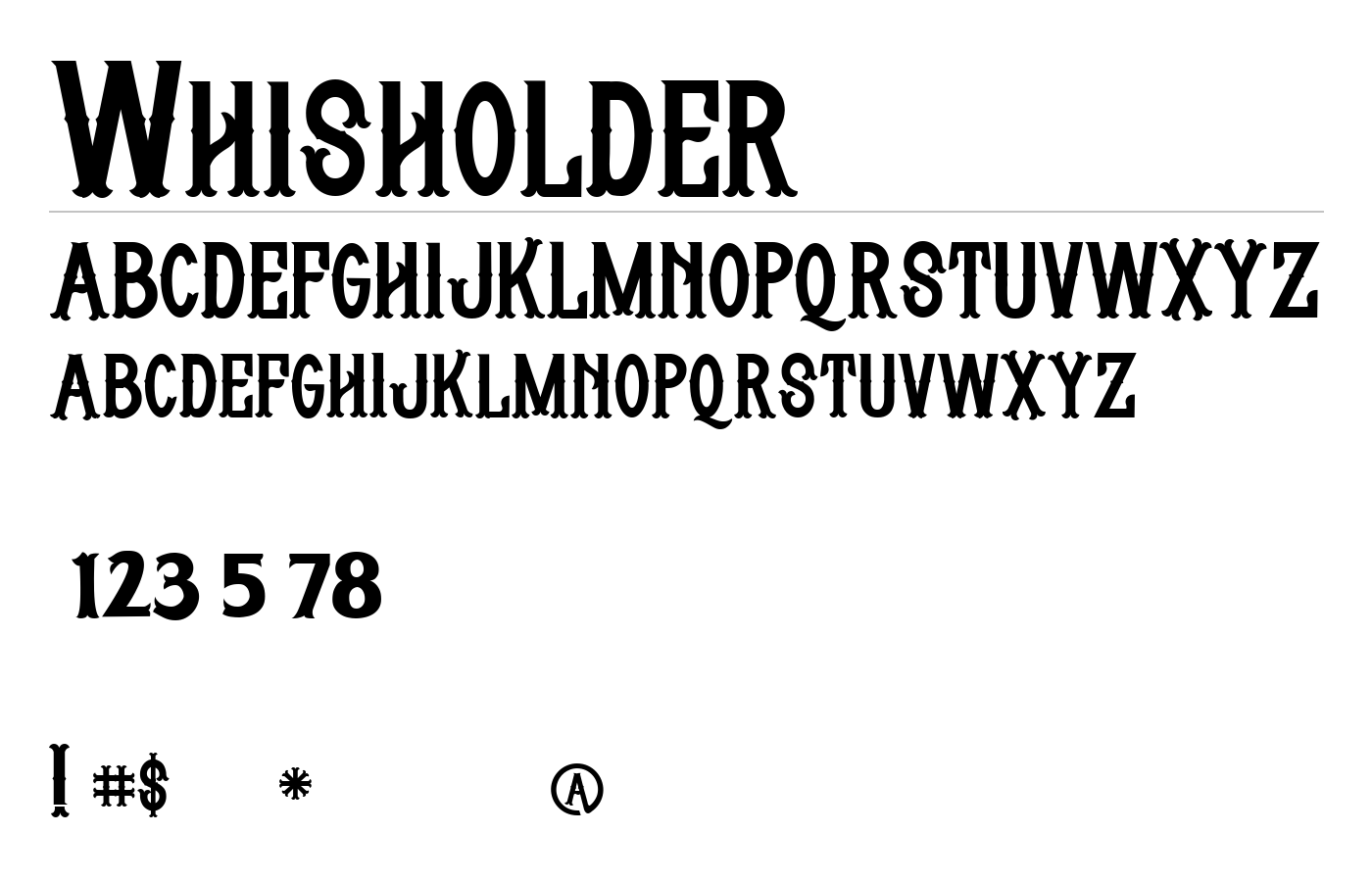 Whisholder Vintage Font preview