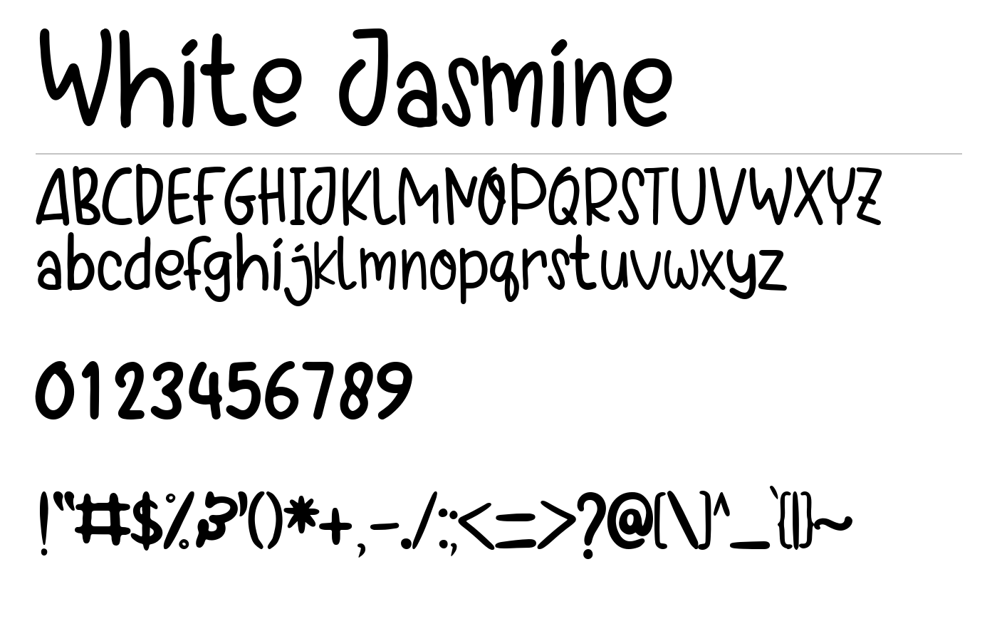 White Jasmine Font preview