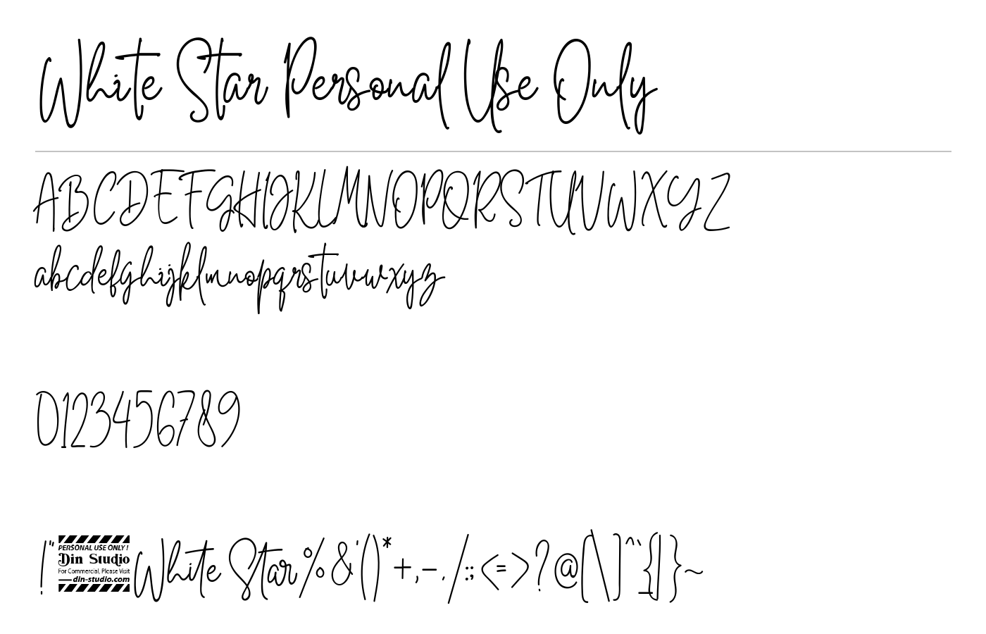 White Star Script Font Demo preview