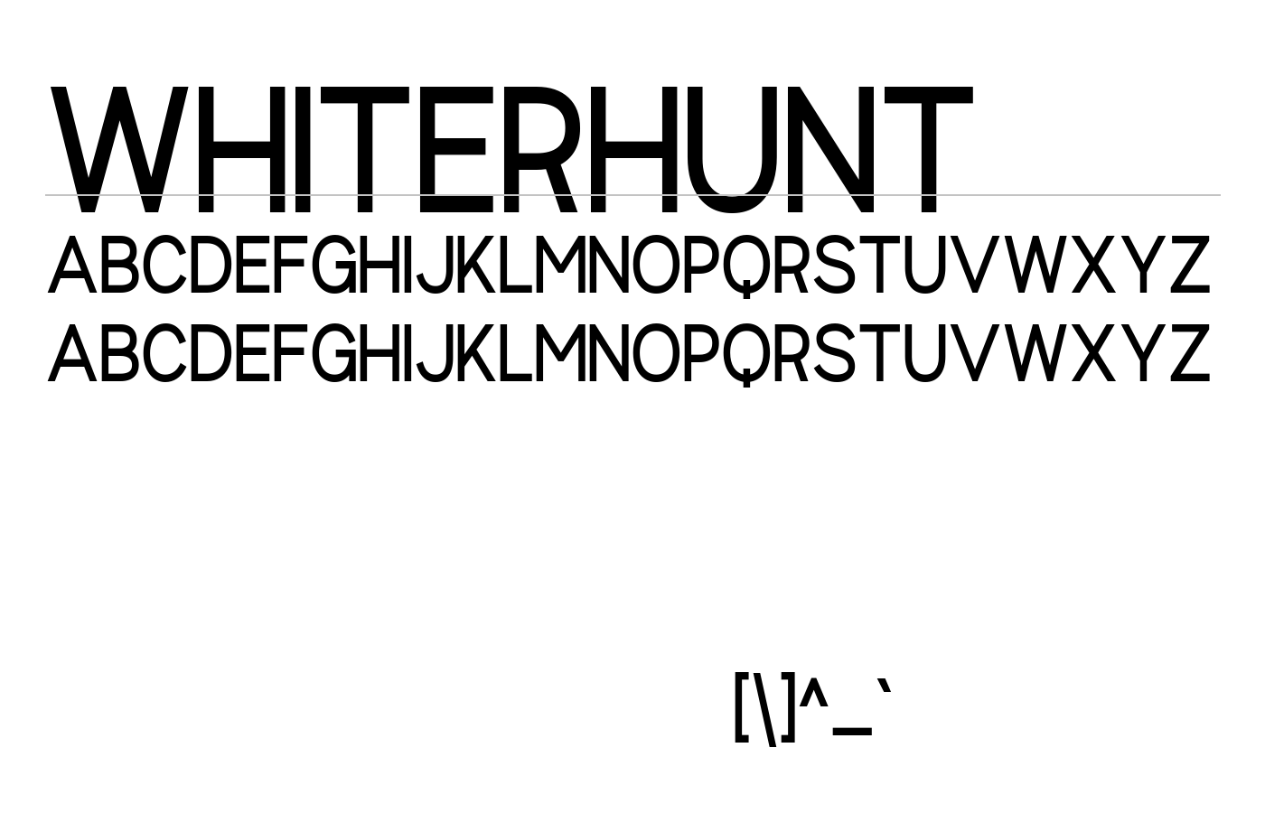 Whiterhunt Font preview