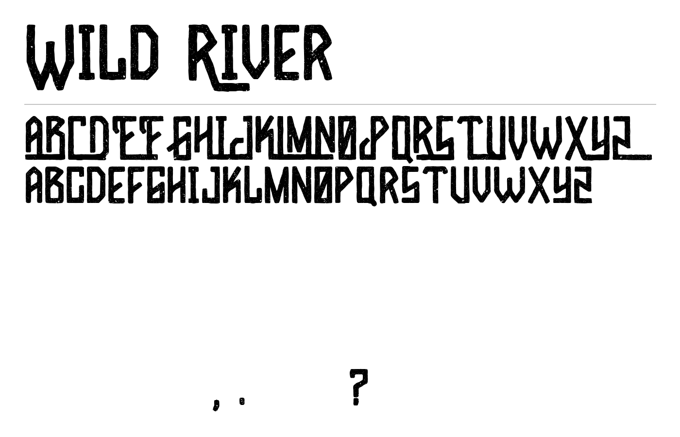 Wild River Font preview