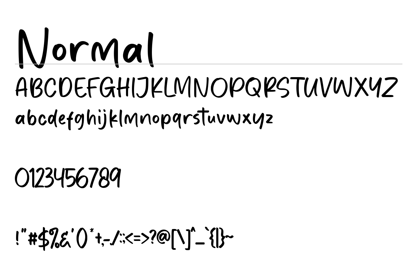 Wildnote Font preview