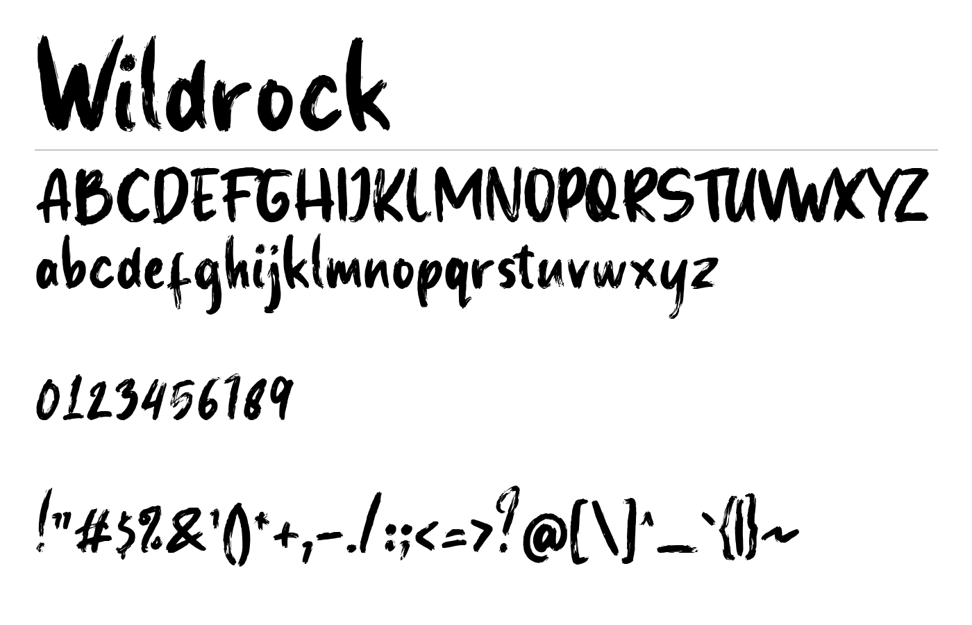 Wildrock Font preview