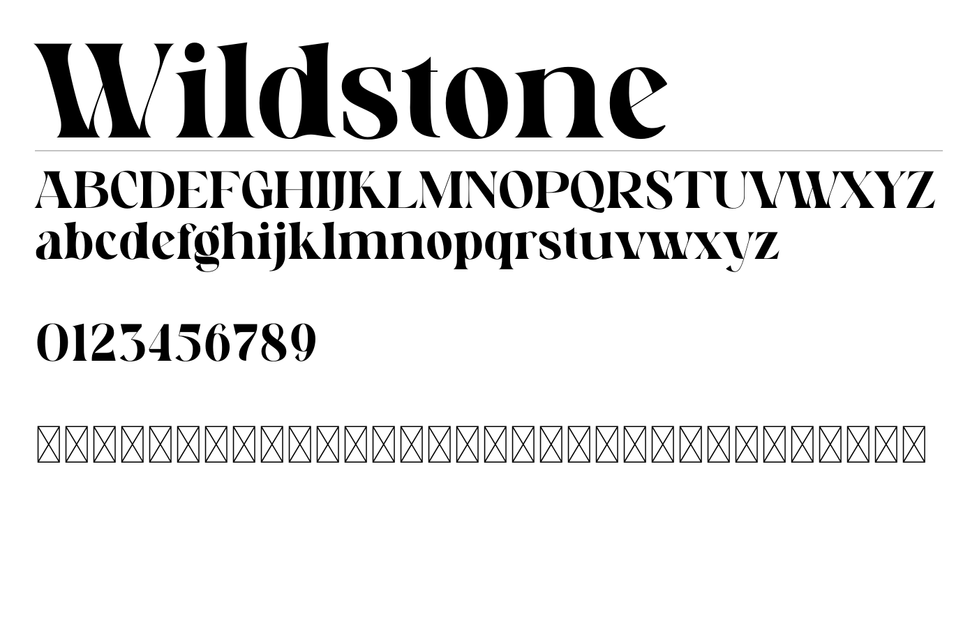Wildstone Font preview