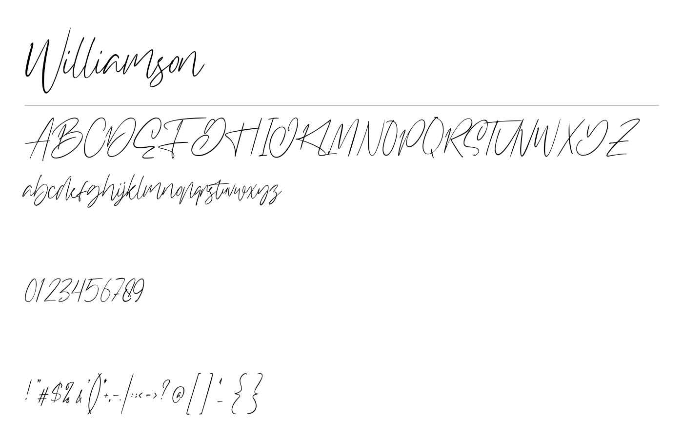 Williamson Font preview