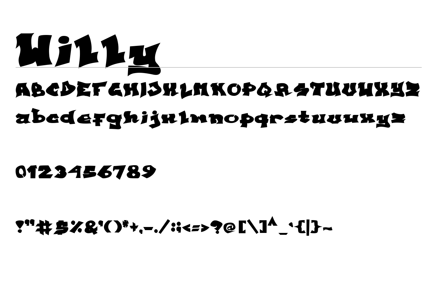 Willy Font preview