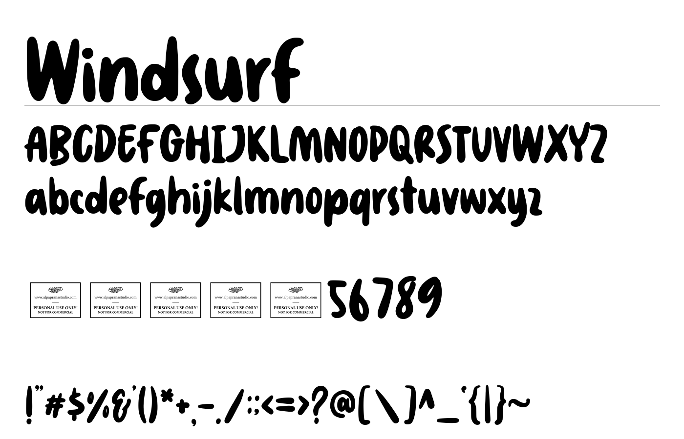 Windsurf Font preview